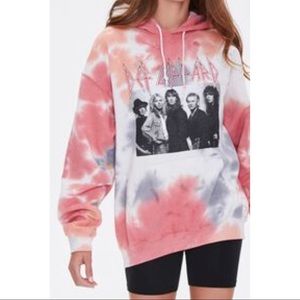 NEW ⚡️ FOREVER 21 DEF LEPPARD HOODIE
